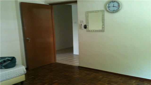 Spacious room with mirro, aircon, ceiling fan.